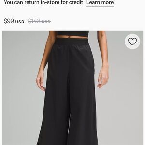 Lululemon Athletica Black Wide Leg Pants High Waisted